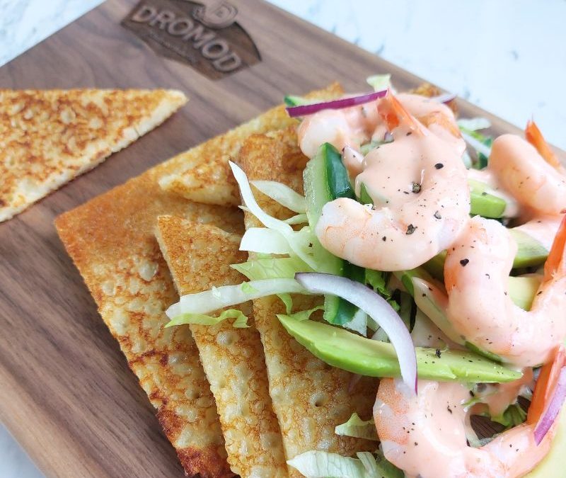 Boxty with Prawn Cocktail Salad