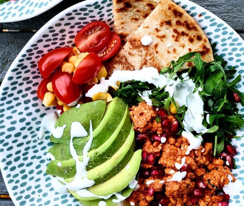 Gluten-free Boxty Tortillas with Spiced Turkey & Avacado